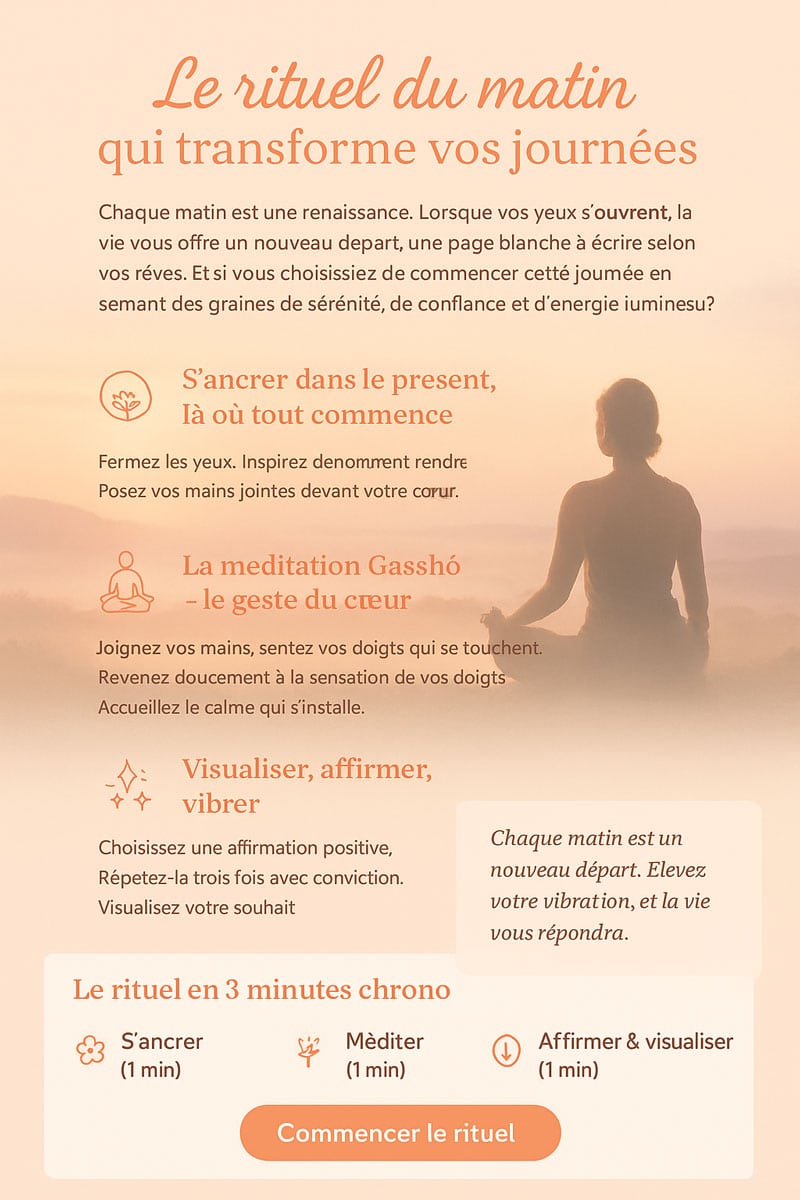 Séance de méditation matinale
